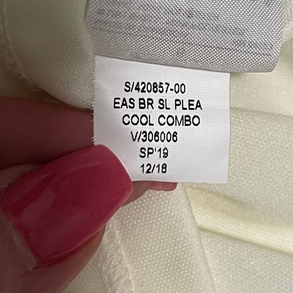 NWT Banana Republic Blue and Pink Geometric Color-block Pleated Dress 6 - Picture 14 of 16